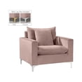thumbnail image 3 of Velvet Accent Chair - Plush Reading Chair with Pillows, Modern Armchair, Living Room Decor, 3 of 3
