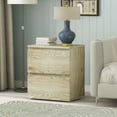 thumbnail image 3 of Bedside Table with 2 Drawers Side End Table Sofa Table for Living Room Bedroom Wood Maple, 3 of 8