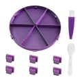 thumbnail image 2 of Bandeja para clasificar cuentas con diamantes, fácil de usar, versátil, con cuchara y pincel, clasificador de diamantes de imitación para pasatiempos, negro y violeta, 2 of 7