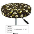 thumbnail image 4 of Balery Honey Bees With Flowers Fundas de asiento para taburete de bar redondo de tela de terciopelo ajustables que protegen de arañazos y manchas para sillas de 14 a 17 pulgadas.-13 inch, 4 of 7