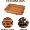 thumbnail image 2 of Wicker Bread Basket,2Pcs Handmade Woven Pantry Organizer, Tabletop Food Serving Baskets Trays, Bread Proofing Basket,Food Fruit Vegetables Sundries Storage Basket for Restaurant Bakery Family Party, 2 of 7
