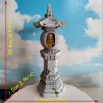 thumbnail image 4 of Decoración de pagoda pintada Estilo chino decorativo Budista rezando Estatua de resina de Buda independiente Estatuil Decoración de torre para regal dorado Sunnimix Figura estupa, 4 of 6