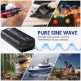 4000W Power Inverter, Pure Sine Wave Inverter DC 12V to AC 120V Car Inverter for RV Truck Car Solar System Travel Camping