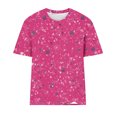 thumbnail image 4 of Camisetas de Mujer con Cuello Redondo Blusas de Manga Corta Imprimir Top, Camisetas de Mujer para Primavera Verano Casual, 4 of 4