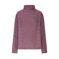 thumbnail image 4 of Lilgiuy Women Fashion Warm High Neck Knit Loose Pullover Sweater for Travel Vacation Holiday, 4 of 5