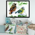 thumbnail image 3 of Designart 'Forest Birds Sitting On Snowy Fir Tree Branch' Traditional Framed Art Print, 3 of 4