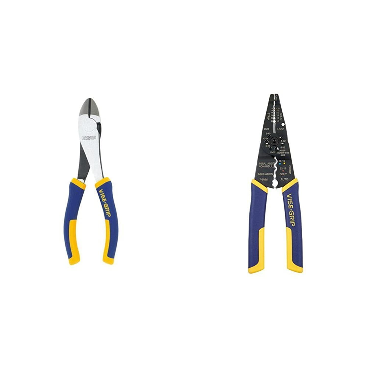 IRWIN VISEGRIP Diagonal Cutting Pliers, 6", 2078306 & IRWIN VISEGRIP MultiTool Wire Stripper