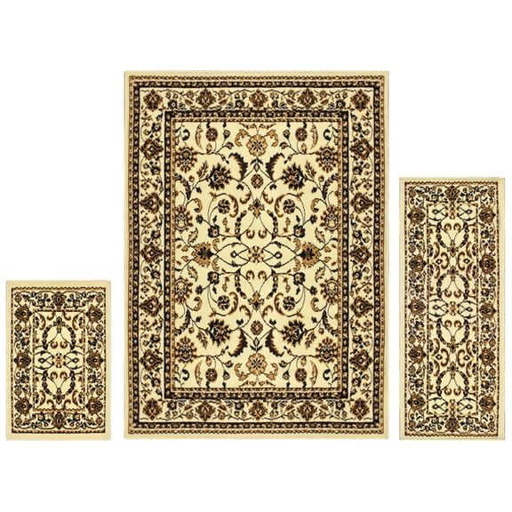 Superior Passiflora Traditional Indoor Area Rug Set