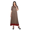 thumbnail image 4 of Moomaya Printed Long Kurti Summer Wear Ladies A-Line Tunic Dress Top For Women, 4 of 5