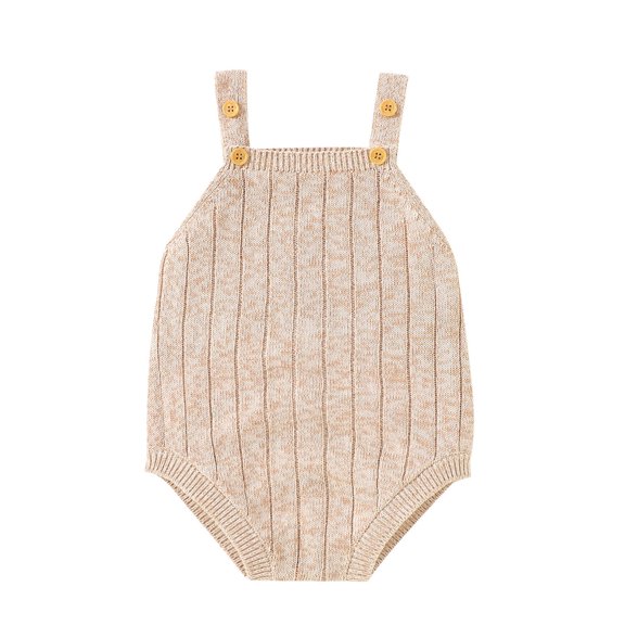 KVPLBQFD Infant Sweatsuit Baby Knit Romper Onesies for Baby Boy Cotton Sleeveless Boy and Girl Solid Sweater Clothes Baby Bodysuit One Year Old Girl Birthday Gifts
