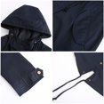 thumbnail image 3 of Vedolay Women Autumn Raincoat Lightweight Waterproof Rain Jackets Hooded Windbreaker Navy,2XL, 3 of 3