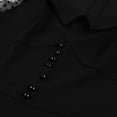thumbnail image 6 of XFLWAM Women 1950s Retro Dress Lapel V Neck 50s 60s Vintage Dress Button Up Business Work Dress Floral Print A-line Cocktail Party Dresses Black M, 6 of 8