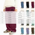 thumbnail image 3 of CAUYDY Boy's Baggy Sweatpants Wide Leg Elastic Waist Casual Athletic Pants with Pockets Kid Back to School Clothes Fall Winter Black Sizes 15-16 Years, 3 of 7
