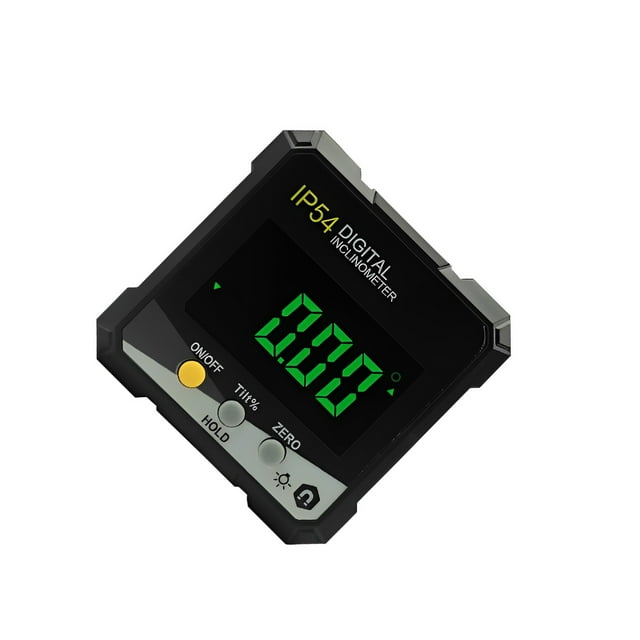 Scienceny Inclinómetro Digital IP54 de 490 °, transportador de ángulo de nivel LCD, resistente al agua, a prueba de polvo, goniómetro de Accesorios para bloques patrón