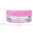 thumbnail image 3 of Beauticom 50 Pieces High Quality 3 Gram 3 ml (0.1 oz) Plastic Round Cosmetic Beauty Makeup Sample Jars with Pink Lids, 3 of 7