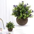 thumbnail image 2 of Artificial Potted Plants for Tabletop Decoration, Small Fake Flowers in Pots with Hemispherical Bonsai, Indoor Greenery for Home Office Desk Harlik, 2 of 9