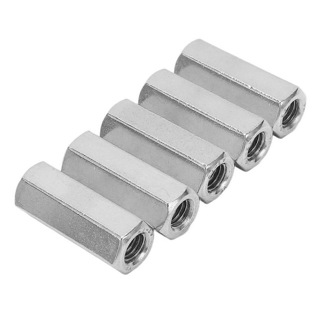 Lot de 5 écrous hexagonaux en acier inoxydable 304 M10, écrous de connexion hexagonaux grossiers pour fixation de tiges filetées