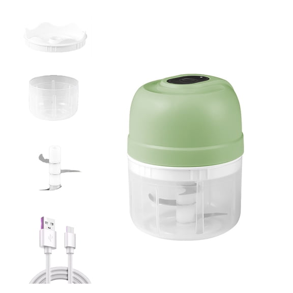Qholemyo 250ml Wireless Food Processor Household Garlic Masher Multifunctional Chopper For Ginger Chili Fruit And Meat Kitchen Gadgets