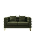 thumbnail image 5 of 60Inch Oversized 2 Seater Sectional Sofa, Living Room Comfort Fabric Sectional Sofa-Deep Seating Sectional Sofa, Soft Sitting with 2 Pillows for Living Room, Bedroom, Office, Green teddy, 5 of 5