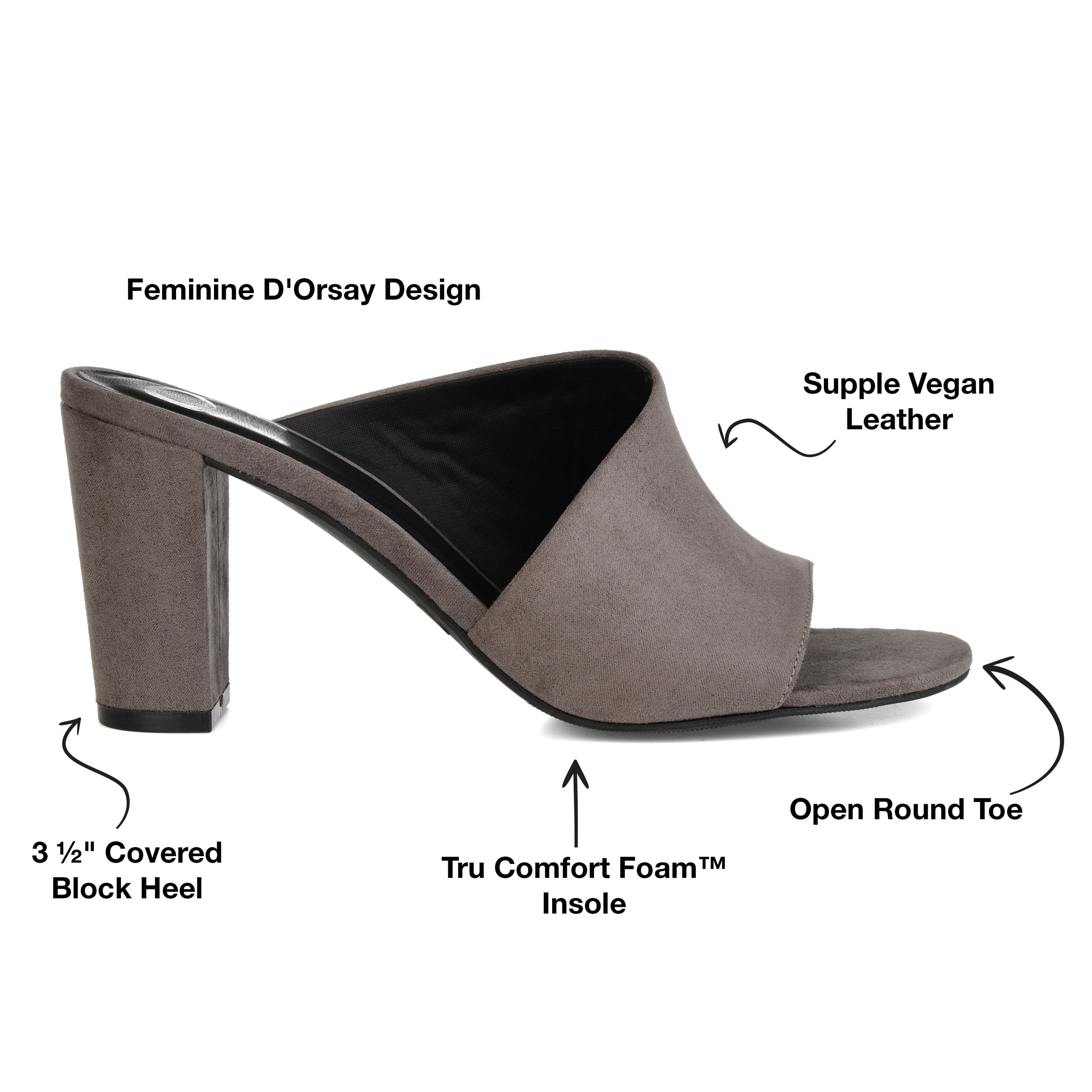 Journee Womens Allea D'Orsay Block Heel Sandals, Widths Available