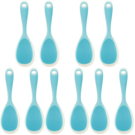 

HOMEMAXS 10 Pcs Silicone Rice Spoons Wear-resistant Rice Spatulas Household Rice Scoopers