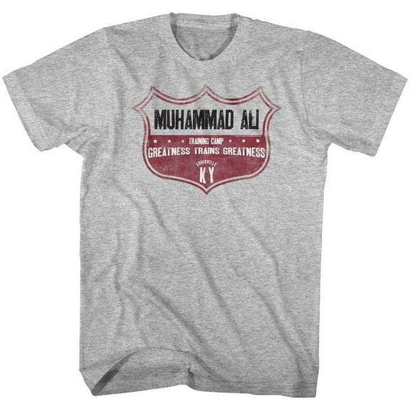 Muhammad Ali Crest Gray Heather Adult T-Shirt 6Xl