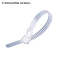 thumbnail image 5 of Nuboxa 100 Pcs Buckle Selflocking Premium Nylon Cable Wire Ties Reusable Self Locking Cable Ties Adjustable Zip Ties Straps Fastening Loop, 5 of 8