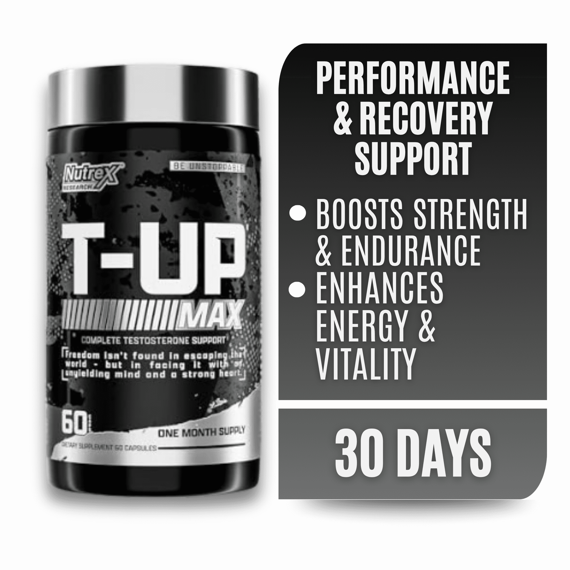 Nutrex Research T-Up Max Testosterone Support for Men 60 Capsules