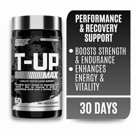 Nutrex Research T-Up Max Testosterone Support for Men 60 Capsules