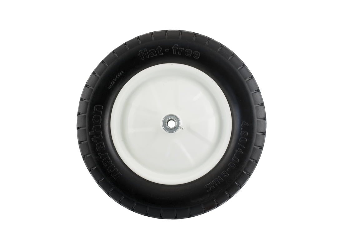 Marathon Tire 4.80/4.00-8, 6 Inch Centered Hub Flat Free Knobby Replacement Tire
