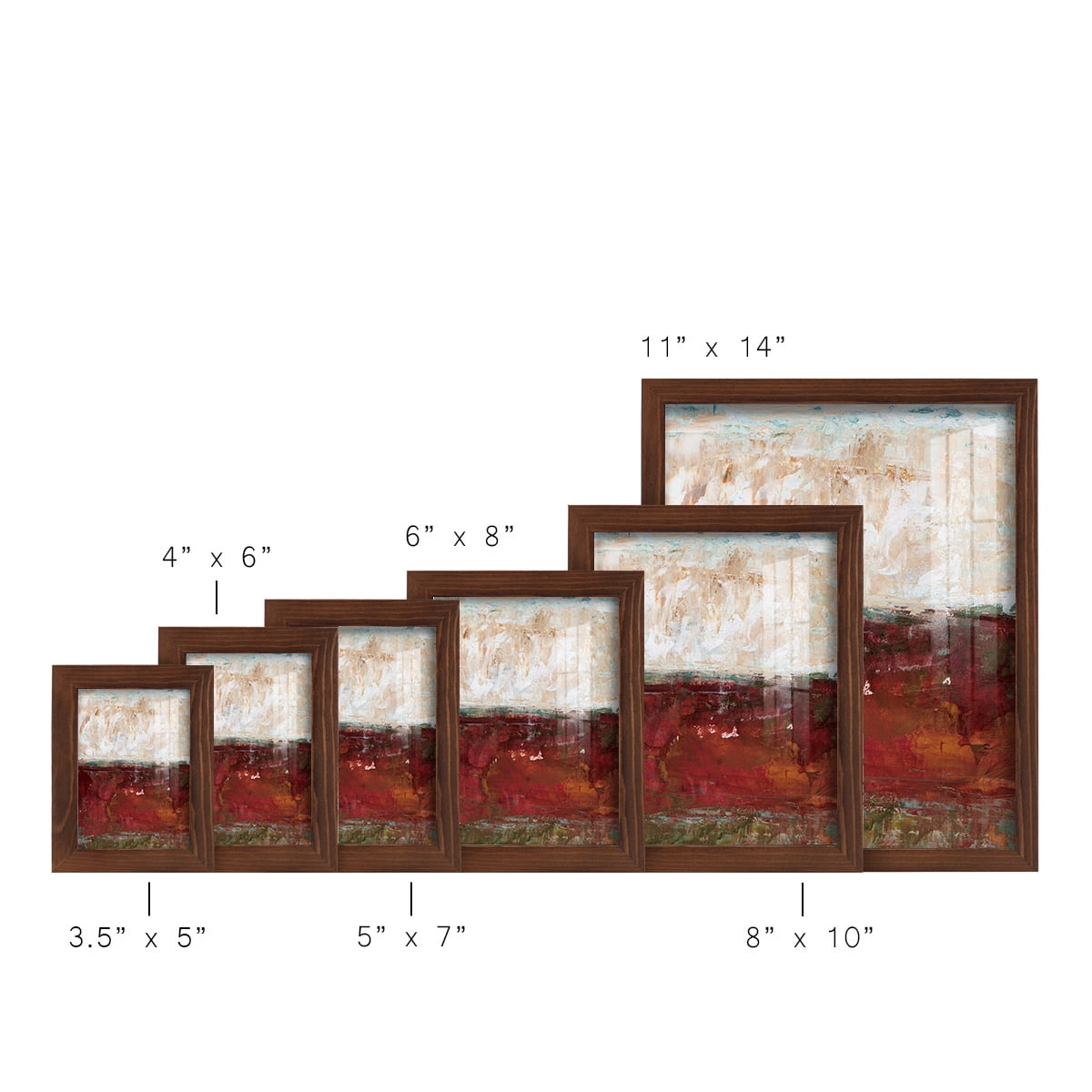 August Horizon II -Framed Print w/glass-Chestnut