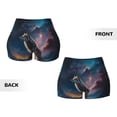 thumbnail image 3 of Sikiie Night Sky Wolf Print Workout Shorts Women Scrunch Butt Gym Shorts Seamless High Waist Tummy Control Yoga Biker Athletic Shorts, 3 of 5
