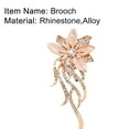 thumbnail image 3 of Yesbay Women Rhinestone Inlaid Flower Brooch Pin Cardigan Shawl Decor Gift-Rose Golden, 3 of 3