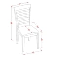 thumbnail image 7 of East West Furniture 3  Pc  Dinette  Table  set  with  a  Dining  Table  and  2  Dining  Chairs  in  Mahogany, 7 of 7