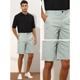 thumbnail image 5 of Unique Bargains Men's Striped Dress Shorts Regular Fit Business Chino Shorts 28 Gray, 5 of 6