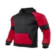 thumbnail image 2 of Spring Men ‘s Jogging Tracksuits Sweatsuits Activewear Long Sleeve Pullover Hoodies Sweatshirt+Long Sweatpants Black Red M, 2 of 3