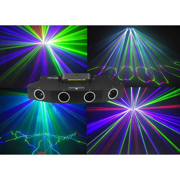 1.8W RGB Laser Projector 4-Lens  Beam Stage Light DJ Lighting for Club Event Show