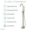 thumbnail image 3 of Ivy Freestanding Bathtub Faucet in Brushed Nickel, 3 of 11