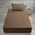 thumbnail image 4 of Lux Decor Collection 1800 Thread Count Brown Striped Stripes Striped Microfiber Sheet Sets, Twin, Deep Pocket 4 Pieces, 4 of 6