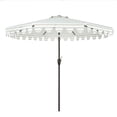 thumbnail image 1 of PolyTEAK 11 Ft Parasol Extérieur en Polyester avec Poteau, Rayé Beige Blanc, 1 of 6