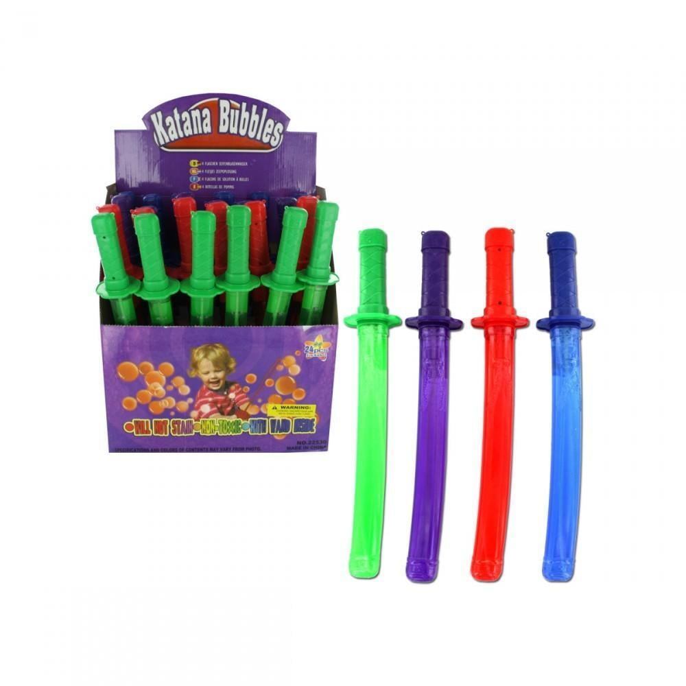 Bulk Buys KT97524 143/4" Plastic Bubble Sword Display Pack of 24