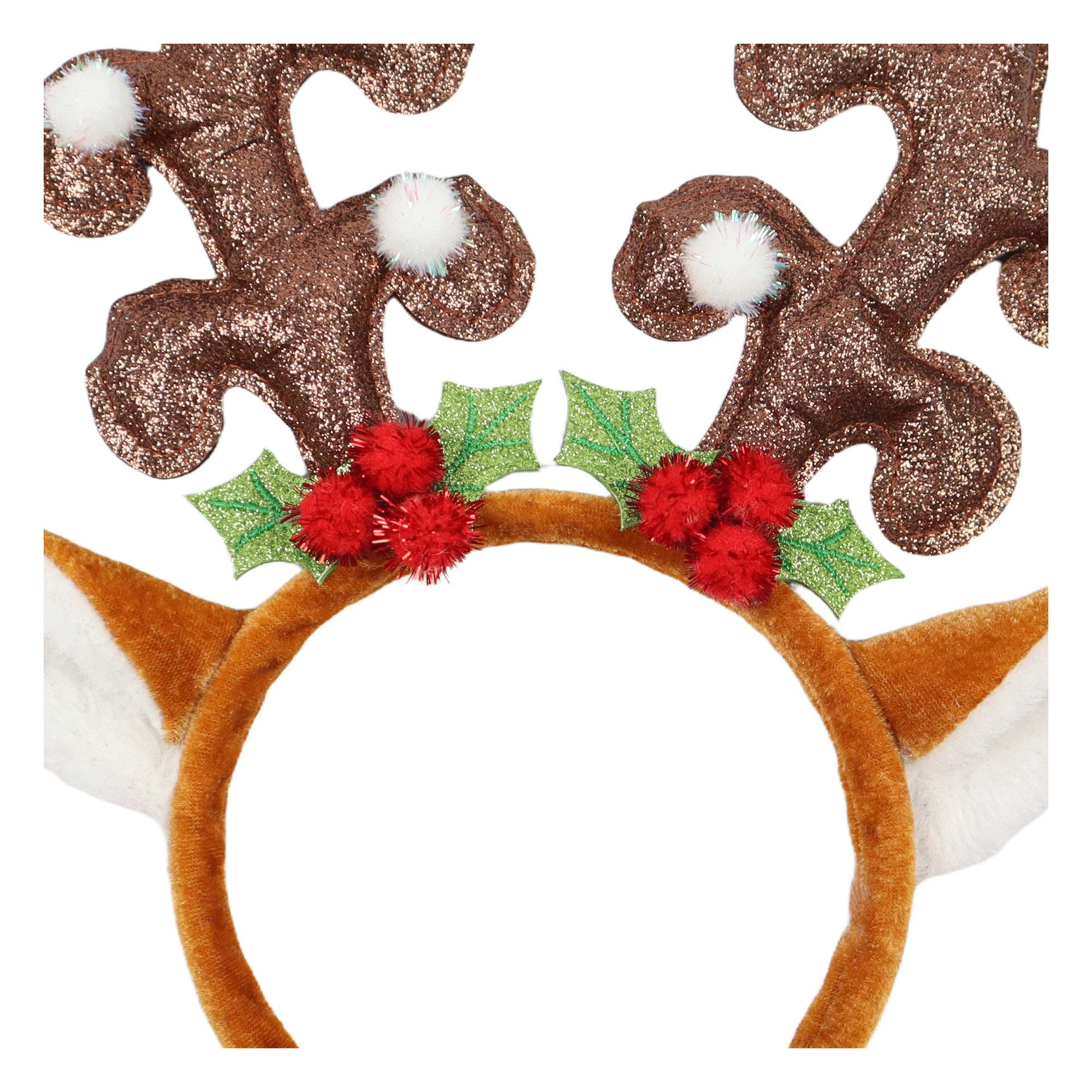 Holiday time reindeer headband,10 inch height,brown colour