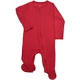 thumbnail image 2 of Wonder So Soft Modal by Wonder Nation Baby Unisex Two-Way Zipper Footed Sleep N Play Pajamas, 2-Pack, Sizes Preemie-6/9 Months, 2 of 3