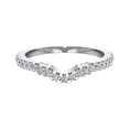 thumbnail image 4 of Diamond Band Matching to Three stone Split Shank Wedding Ring 18K White Gold 0.25 CT (G,VS1), 4 of 5