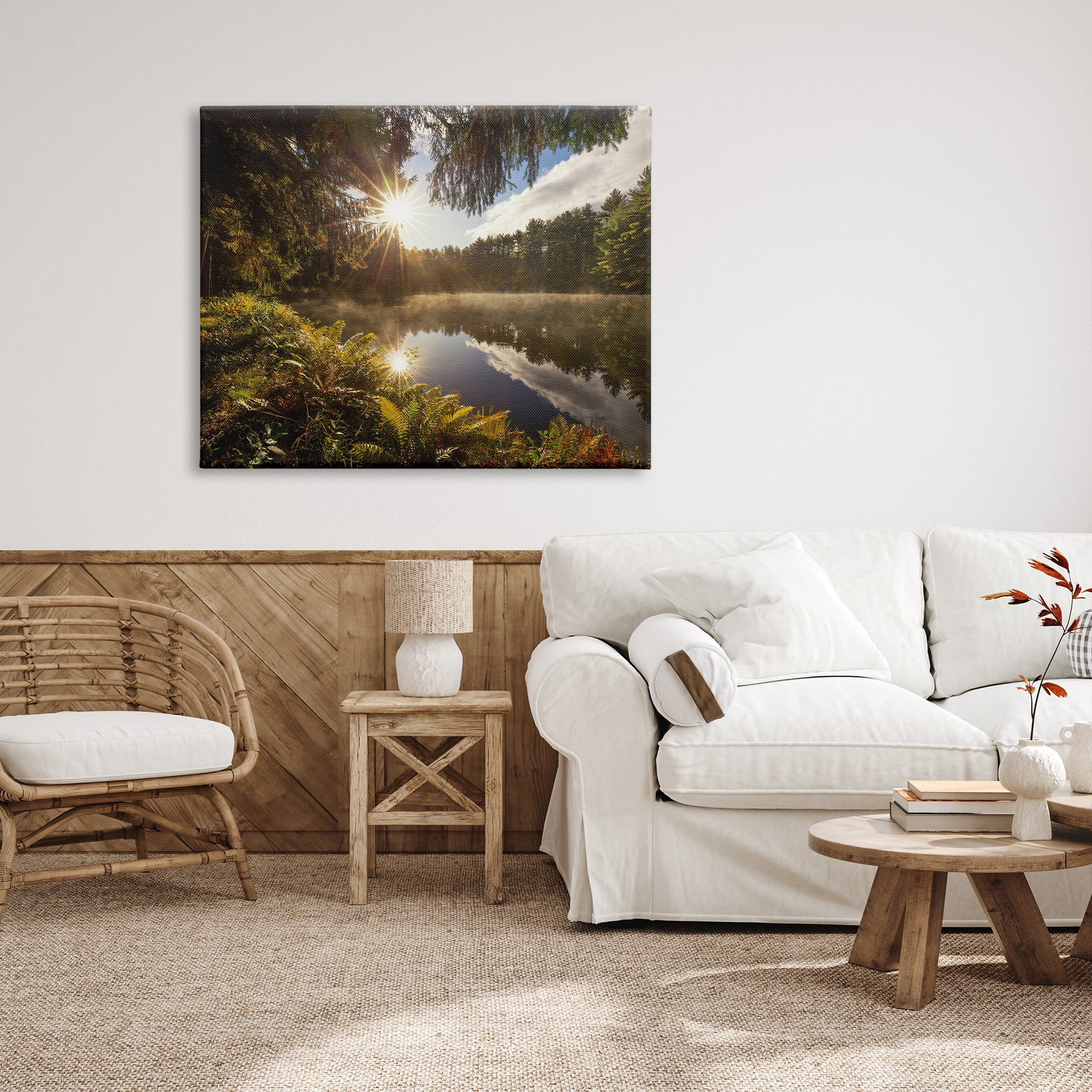 Stupell Industries Lake Nature Landscape Nature Photography Gallery Wrapped Canvas Print Wall Art, 48 x 36