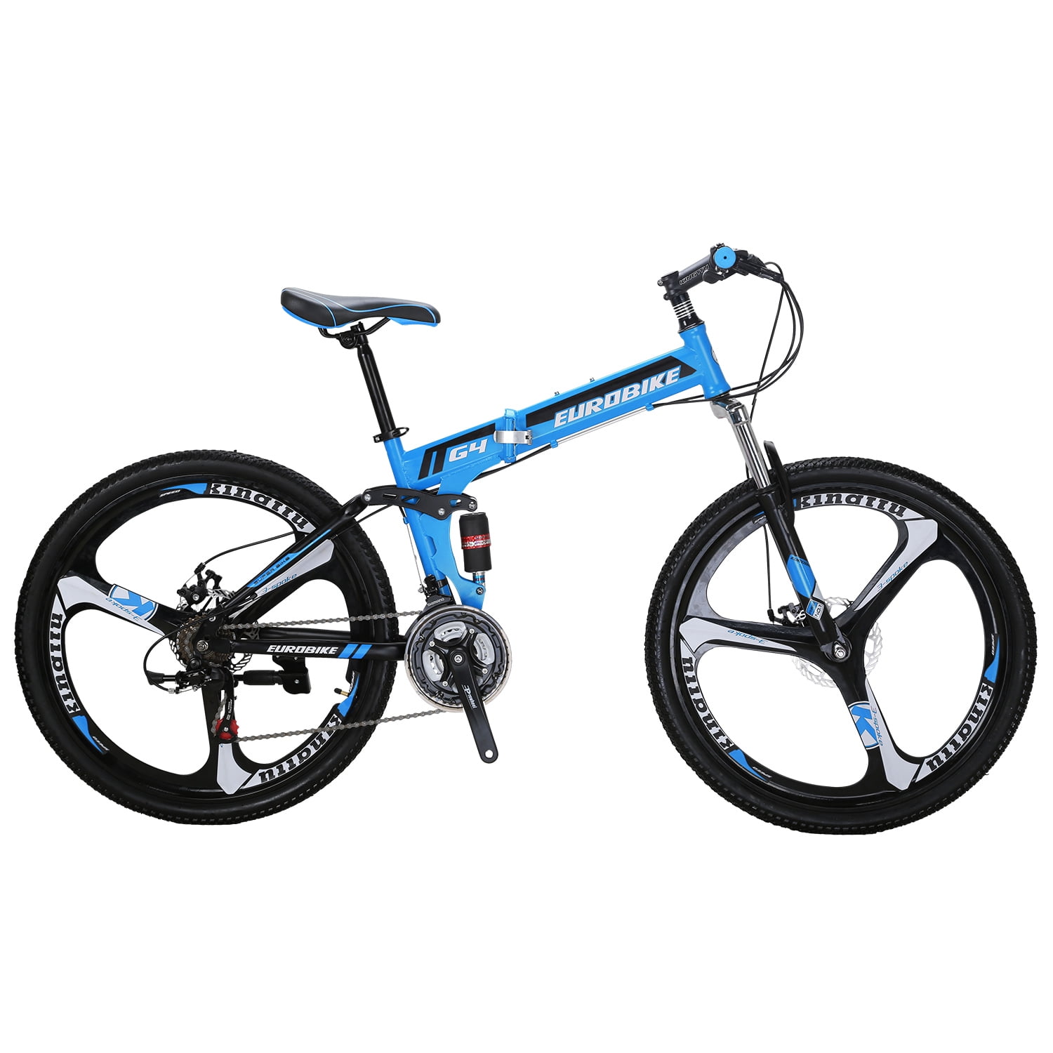 Folding Mountain Bike Eurobike G4 Full Suspension 17 inch Frame 26 Inch
