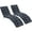 Gray, variant on Costway 2 PCS 73" Lounge Chaise Cushion Padded Recliner Cushion Indoor Outdoor Black