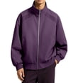 thumbnail image 2 of Lightweight Track Jackets for Men Casual Loose Fit Windbreaker Stylish Light Fall Spring Golf Work Dress Business Coat with Side Pocket, 2 of 8