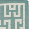 thumbnail image 4 of SAFAVIEH Dhurrie Waverly Geometric Moroccan Wool Area Rug, Seafoam/Ivory, 3' x 5', 4 of 10