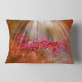 thumbnail image 2 of Designart Sunlight over Garden with Flowers - Floral Throw Pillow - 12x20, 2 of 5